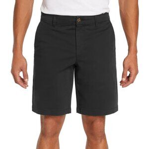 NEW Gap Men's Size 40 Flat Front Chino Shorts Black Cotton & Spandex